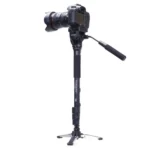 YUNTENG VCT-288RM SLR Camera Monopod Camera Support Foot Hydraulic Head Professional Photography Stand, Height: 1.48m - Image 2