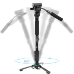 YUNTENG VCT-288RM SLR Camera Monopod Camera Support Foot Hydraulic Head Professional Photography Stand, Height: 1.48m - Image 8