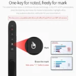 Rechargable RF 2.4G Wireless Presenter with Air Mouse PowerPoint Remote Control - Image 12