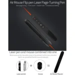 Rechargable RF 2.4G Wireless Presenter with Air Mouse PowerPoint Remote Control - Image 6