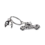 Classic 3D Simulation Model Of Motorcycle Motorcycle Helmet Charms Creation Alloy Key Chain Key Holder Car Key - Image 2