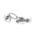 Classic 3D Simulation Model Of Motorcycle Motorcycle Helmet Charms Creation Alloy Key Chain Key Holder Car Key - Image 4