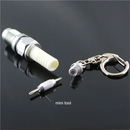 TBD0849951_3.webp 2 PCS Casual LED Key Chain Spark Plug Key Chain Keychain Car Parts Keyring Car Styling Accessories Decoration - Image 4