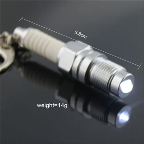 TBD0849951_4.webp 2 PCS Casual LED Key Chain Spark Plug Key Chain Keychain Car Parts Keyring Car Styling Accessories Decoration - Image 5
