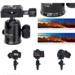 BEXIN 360 Degree Rotation Aluminum Alloy Tripod 30mm Ball Head with Quick Release Plate - Image 8