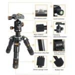 BEXIN Mate 10 Mobile Phone Camera Desktop Aluminum Alloy Tripod Mount Live Broadcast Selfie Stick Tripod - Image 3