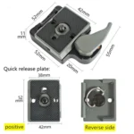 BEXIN Tripod Head Quick Release Plate Holder For Manfrotto 200PL-14 - Image 7