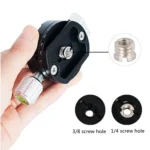 BEXIN QJ07 360 Degree Rotation Panoramic Clip Holder Pan/tilt Tripod Quick Release Plate - Image 6