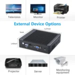 K660G4 Windows and Linux System Mini PC, Intel Celeron Processor N2840 Quad-Core 2M Cache,1.83GHz, up to 2.25GHz, 8GB RAM + 128GB SSD, US Plug - Image 9