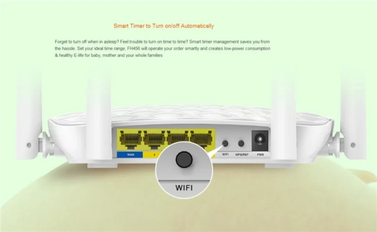 WR0053W_6.webp Tenda FH456 Wireless 2.4GHz 300Mbps WiFi Router with 4*5dBi External Antennas - Image 7