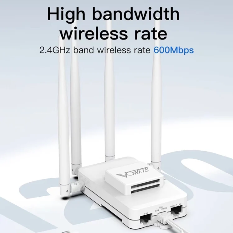 WR1001_2.webp VONETS VAR600-H 600Mbps Wireless Bridge WiFi Repeater, With 4 Antennas + DC Adapter Set - Image 3