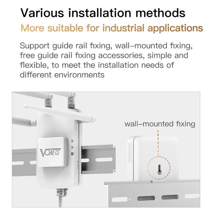 WR1001_6.webp VONETS VAR600-H 600Mbps Wireless Bridge WiFi Repeater, With 4 Antennas + DC Adapter Set - Image 7