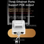 VONETS VAR600-H 600Mbps Wireless Bridge WiFi Repeater, With Power Adapter + 4 Antennas + DC Adapter Set - Image 4