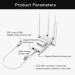 VONETS VAR600-H 600Mbps Wireless Bridge WiFi Repeater, With Power Adapter + 4 Antennas + DC Adapter Set - Image 6