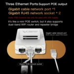 VONETS VAR1200-L 1200Mbps Wireless Bridge Built-in Antenna Dual-Band WiFi Repeater, With DC Adapter Set - Image 4