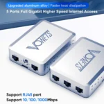 VONETS VS500 5 Ports Ethernet Gigabit Switch with DC Adapter + Rail Fixing Buckle Set - Image 2