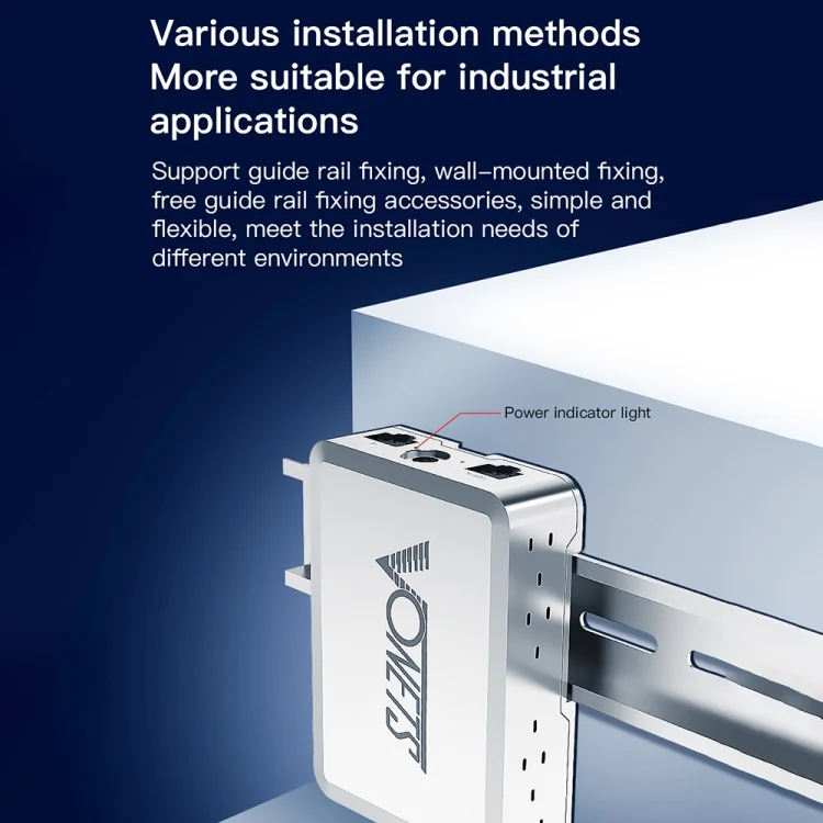 WR1007_6.webp VONETS VS500 5 Ports Ethernet Gigabit Switch with DC Adapter + Rail Fixing Buckle Set - Image 7