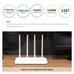 Original Xiaomi WiFi Router 4A Smart APP Control AC1200 1167Mbps 128MB 2.4GHz & 5GHz Dual-core CPU Gigabit Ethernet Port Wireless Router Repeater with 4 Antennas, Support Web & Android & iOS, US Plug(White) - Image 5