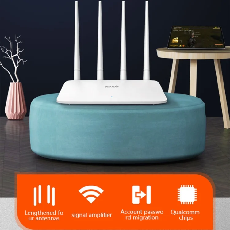 WR2594_3.webp Tenda F6 300Mbps 4 External 5dBi Antennas Wireless N300 Easy Setup Router - Image 4
