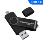 MicroDrive 16GB USB 3.0 Android Phone & Computer Dual-use Rotary Metal U Disk - Image 2
