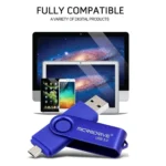 MicroDrive 16GB USB 3.0 Android Phone & Computer Dual-use Rotary Metal U Disk - Image 7