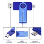 MicroDrive 16GB USB 3.0 Android Phone & Computer Dual-use Rotary Metal U Disk - Image 8