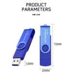 MicroDrive 16GB USB 3.0 Android Phone & Computer Dual-use Rotary Metal U Disk - Image 10