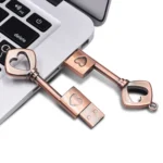 MicroDrive 16GB USB 2.0 Copper Love Key U Disk - Image 4