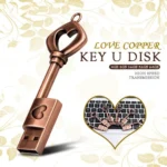 MicroDrive 32GB USB 2.0 Copper Love Key U Disk - Image 4