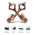 MicroDrive 128GB USB 2.0 Copper Love Key U Disk - Image 7