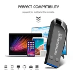 MicroDrive 64GB USB 3.0 Fashion High Speed Metal Rotating U Disk - Image 8