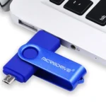 MicroDrive 32GB USB 2.0 Mobile Computer Dual-use Rotating OTG Metal U Disk - Image 3