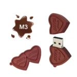 MicroDrive 16GB USB 2.0 Creative Heart Chocolate U Disk - Image 3
