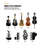 MicroDrive 8GB USB 2.0 Medium Violin U Disk - Image 4
