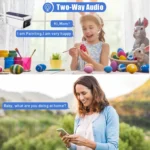 T13-2 1080P HD Solar Powered 2.4GHz WiFi Security Camera without Battery, Support Motion Detection, Night Vision, Two Way Audio, TF Card - Image 6