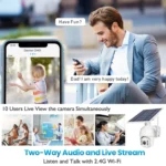 T16 1080P Full HD 4G (US Version) Network Monitoring Solar Powered Camera, Support PIR + Radar Alarm, Night Vision, Two Way Audio, TF Card - Image 4