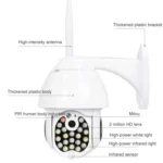QX17 2 Million Pixels WiFi High-definition Surveillance Camera Outdoor Dome Camera, Support Night Vision & Two-way Voice & Motion Detection - Image 2