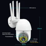 QX38 1080P WiFi High-definition Surveillance Camera Outdoor Dome Camera, Support Night Vision & Two-way Voice & Motion Detection - Image 2