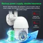 QX38 1080P WiFi High-definition Surveillance Camera Outdoor Dome Camera, Support Night Vision & Two-way Voice & Motion Detection - Image 3