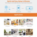 SriHome SH025 2.0 Million Pixels 1080P HD AI Auto-tracking IP Camera, Support Two Way Audio / Motion Tracking / Humanoid Detection / Night Vision / TF Card, AU Plug - Image 14