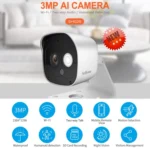 SriHome SH029 3.0 Million Pixels 1296P HD AI Camera, Support Two Way Talk / Motion Detection / Humanoid Detection / Night Vision / TF Card, AU Plug - Image 2