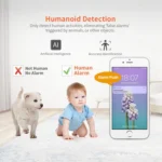 SriHome SH029 3.0 Million Pixels 1296P HD AI Camera, Support Two Way Talk / Motion Detection / Humanoid Detection / Night Vision / TF Card, AU Plug - Image 3