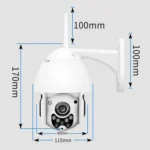 Wireless Surveillance Camera HD PTZ Home Security Outdoor IP66 Waterproof Network Dome Camera, Support Night Vision & Motion Detection & TF Card, US Plug - Image 4