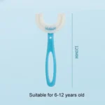 10 PCS U-shaped Children Baby Hand-held Soft Toothbrush Brushing Artifact for 6-12 Years Old, Style: Straight Handle - Image 3