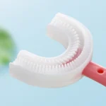 10 PCS U-shaped Children Baby Hand-held Soft Toothbrush Brushing Artifact for 6-12 Years Old, Style: Straight Handle - Image 4