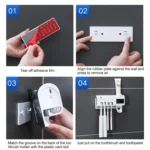 Ultraviolet Toothbrush Sterilizer Bathroom Wall-mounted Toothbrush Holder - Image 6