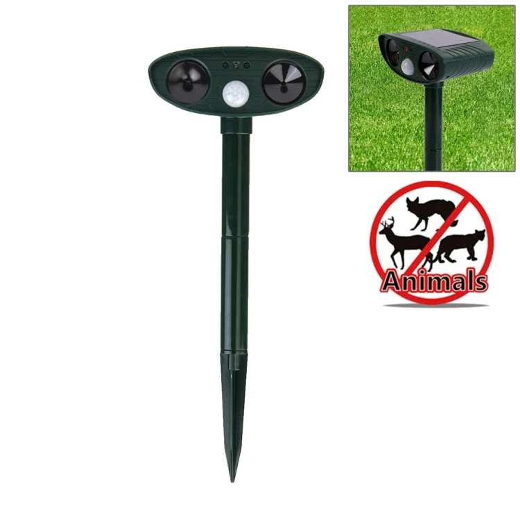 CA0009.webp Powerful Ultrasonic Solar-powered Animal Repeller With PIR Sensor & Light Sensor - Image 1