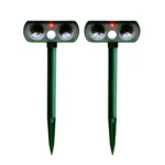 2 PCS Powerful Ultrasonic Solar-powered Animal Repeller With PIR Sensor & Light Sensor, Got the CE / ROHS Certification - Image 2
