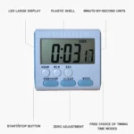 Kitchen Timer 24 Hours Digital Alarm Clock LCD Screen Magnetic Backing for Cooking Baking - Image 3
