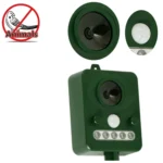 Environmental Friendly White + Red Light Solar-powered LED Ultrasonic Animal Repeller Bird Cat Dog Control Device With 6.5V / 0.1W Solar Panel & PIR Sensor & Light Sensor, Got the CE / ROHS Certification - Image 3